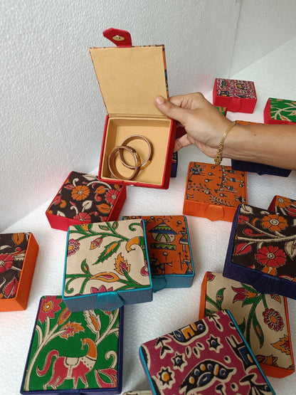 Gift boxes with kalamkari top