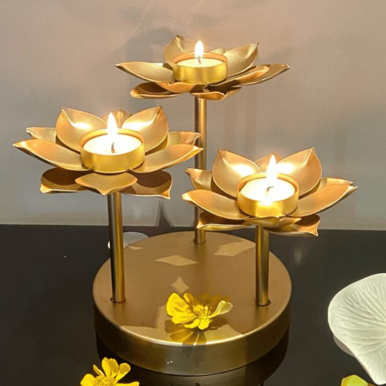 Lotus candle stand