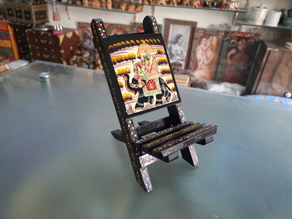 Handpainted mini mobile stand chair