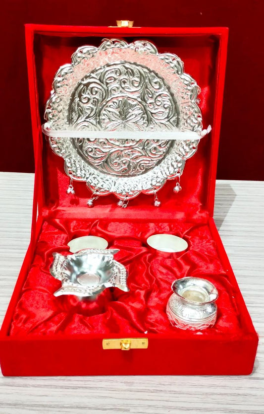 German Silver Pooja set