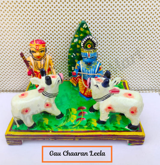 Wooden Krishna Leela Set