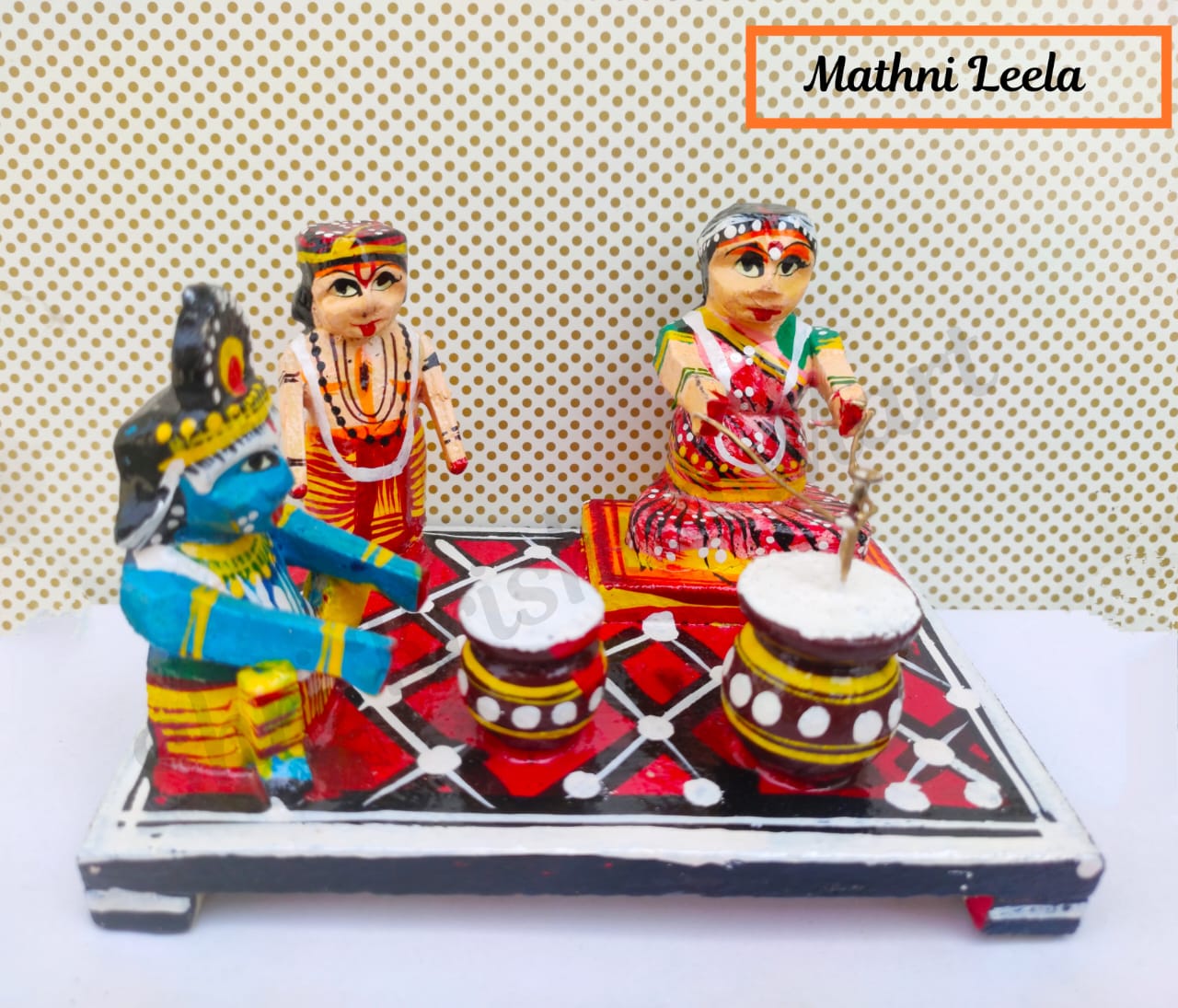 Wooden Krishna Leela Set