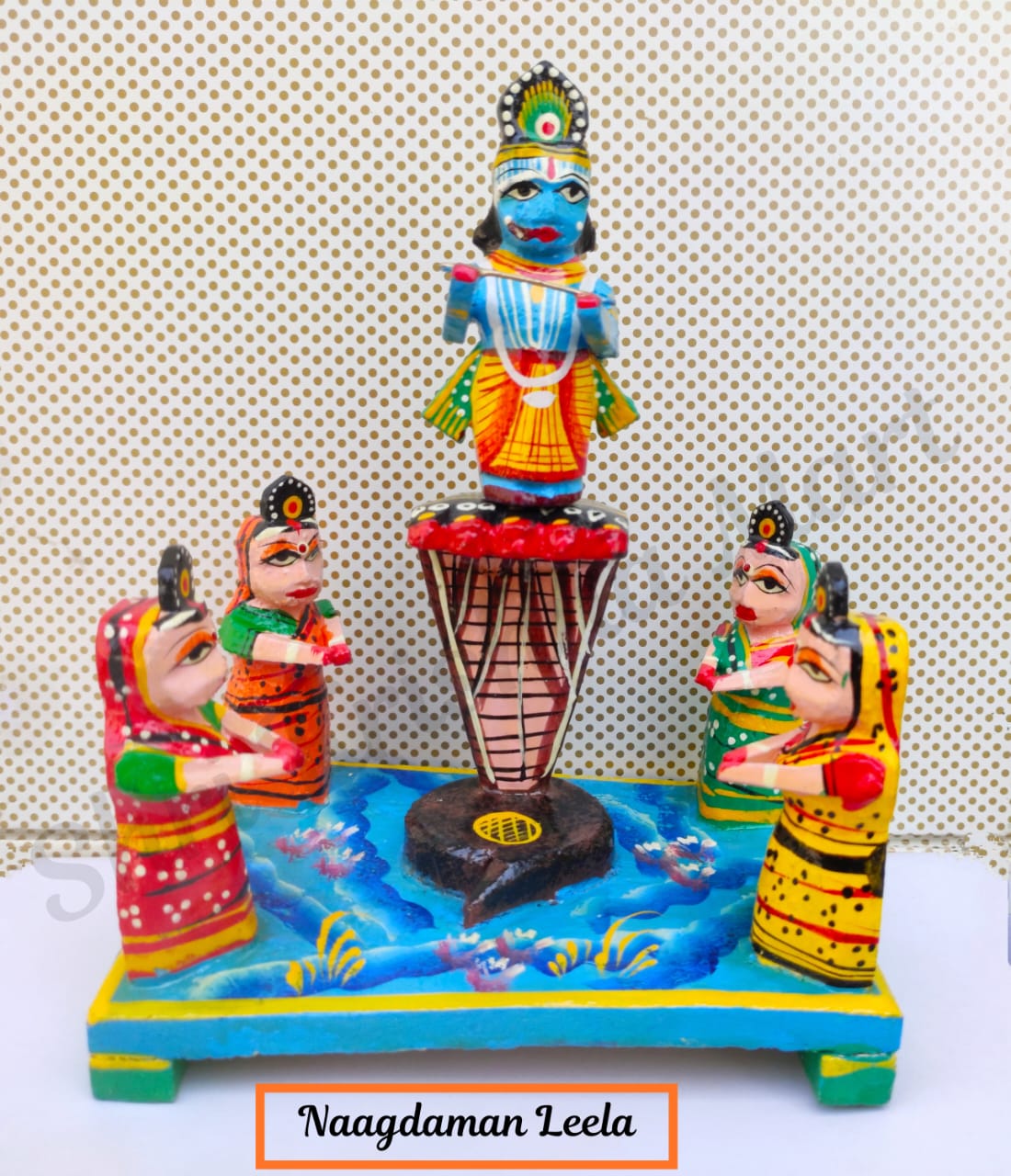 Wooden Krishna Leela Set