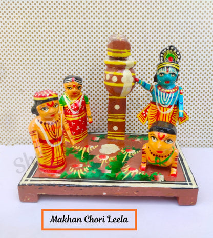 Wooden Krishna Leela Set