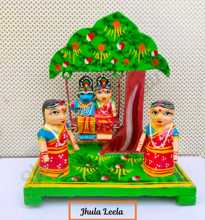 Wooden Krishna Leela Set