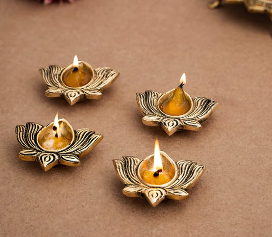 Brass Lotus Diya