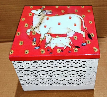 Pichwai theme metal boxes