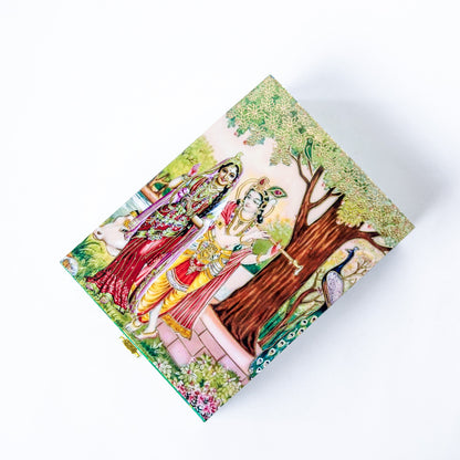 Radha Krishna wooden Lacquer Finish Boxes