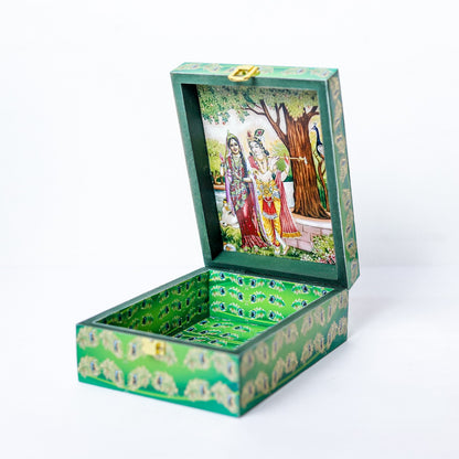 Radha Krishna wooden Lacquer Finish Boxes