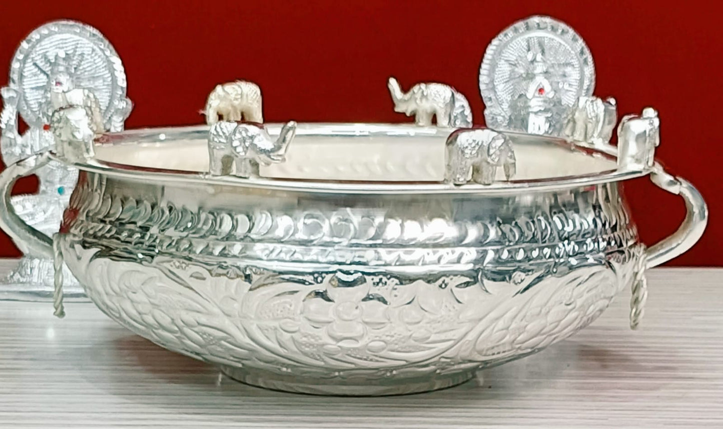 German Silver Elephant Urli