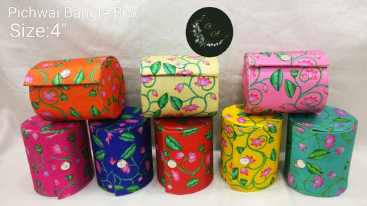 Pichwai bangle boxes