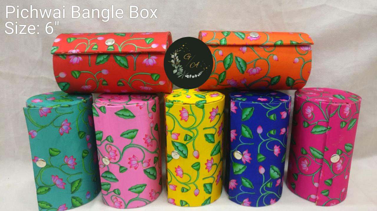 Pichwai bangle boxes