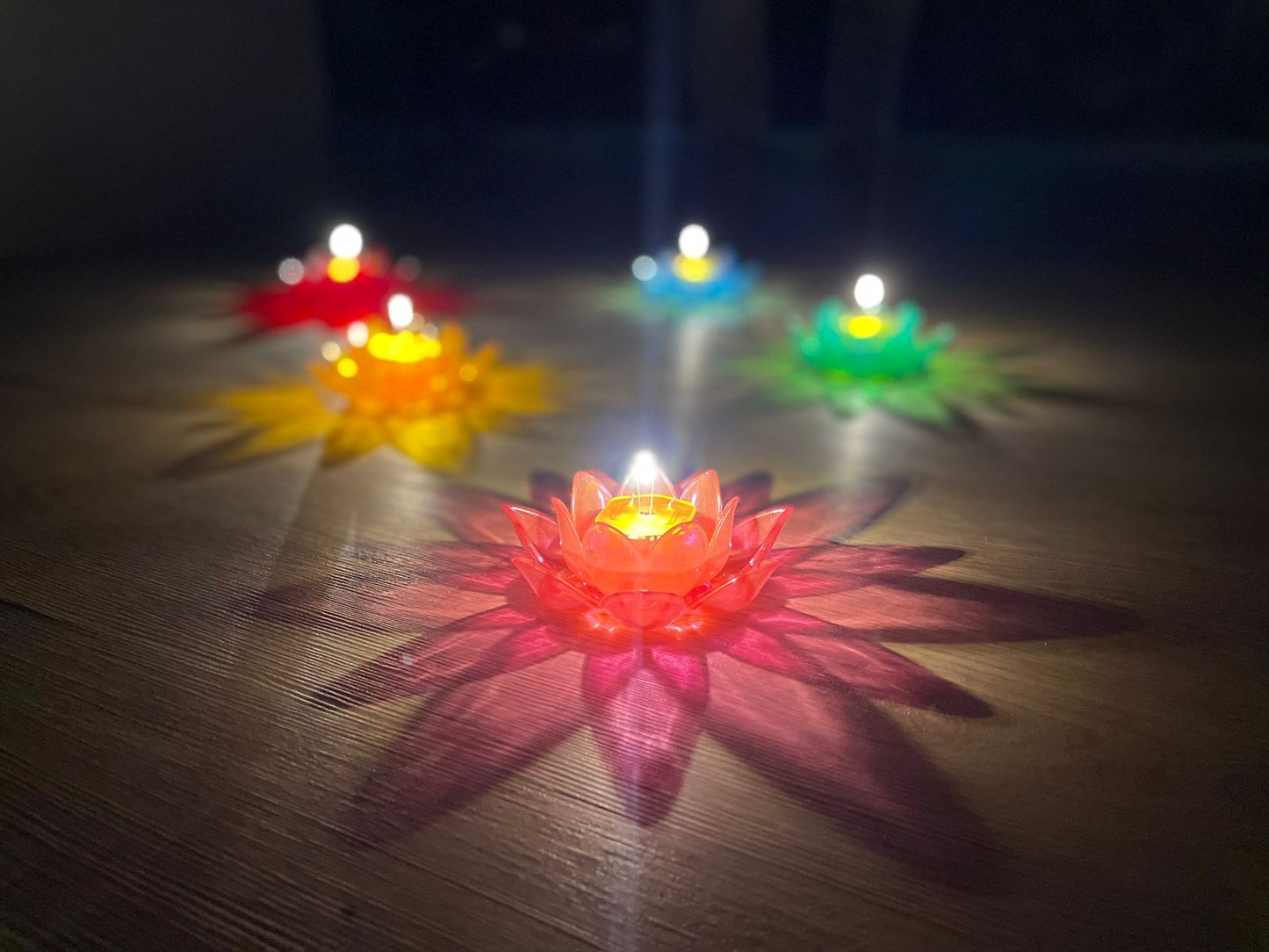 3D Lotus Water Sensor Reflection Diya