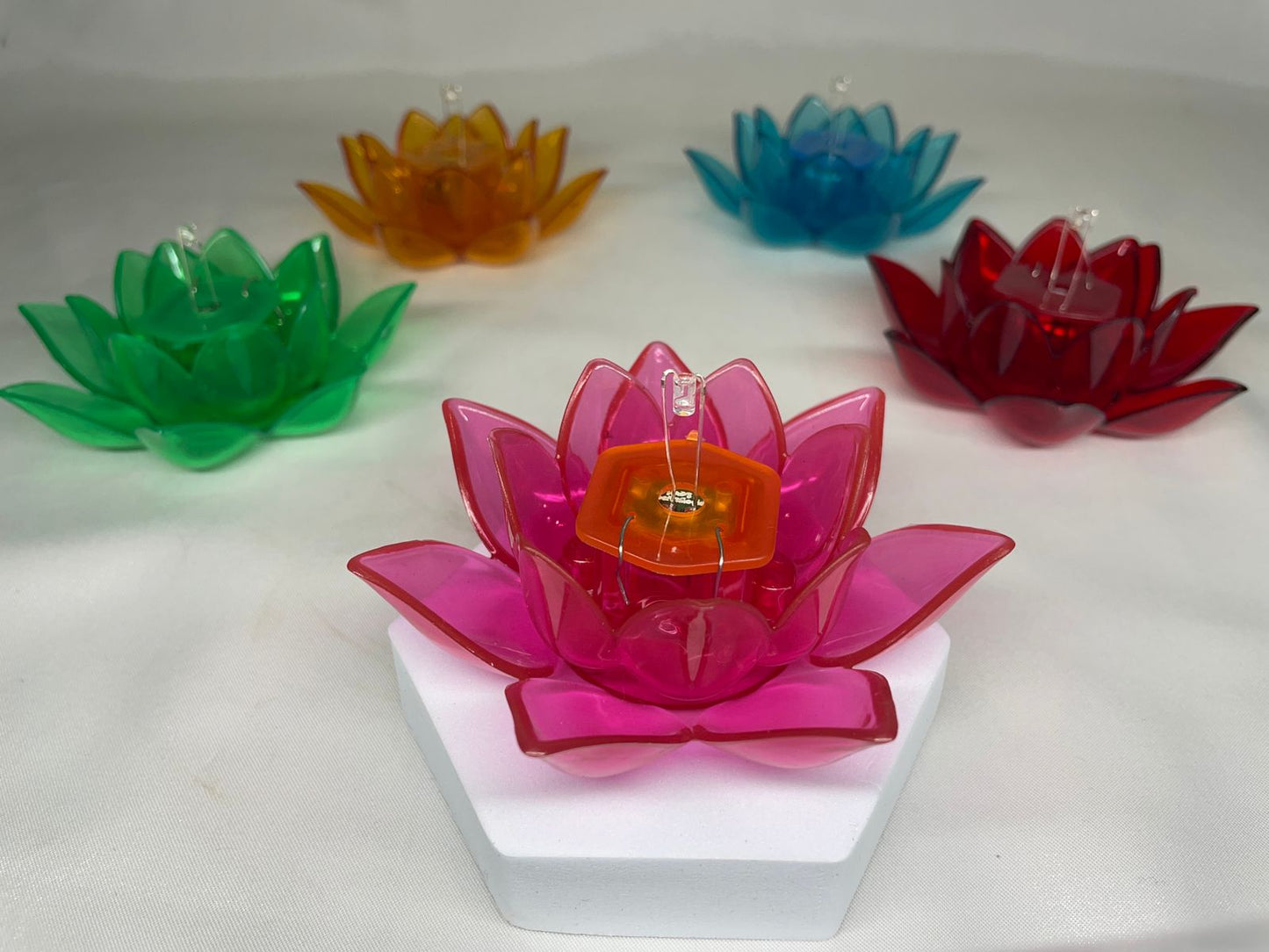 3D Lotus Water Sensor Reflection Diya