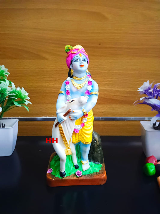 Krishna with cow showpiece