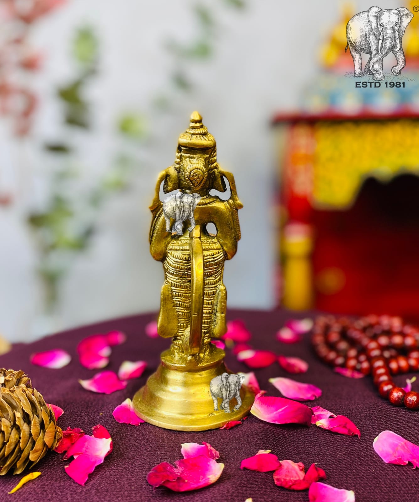 Brass Ganesh Standing Aarti Diya