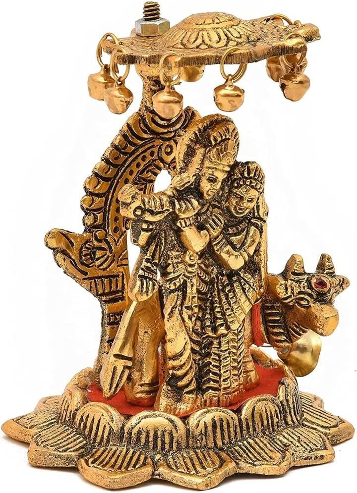 Radha Krishna Cow Idol