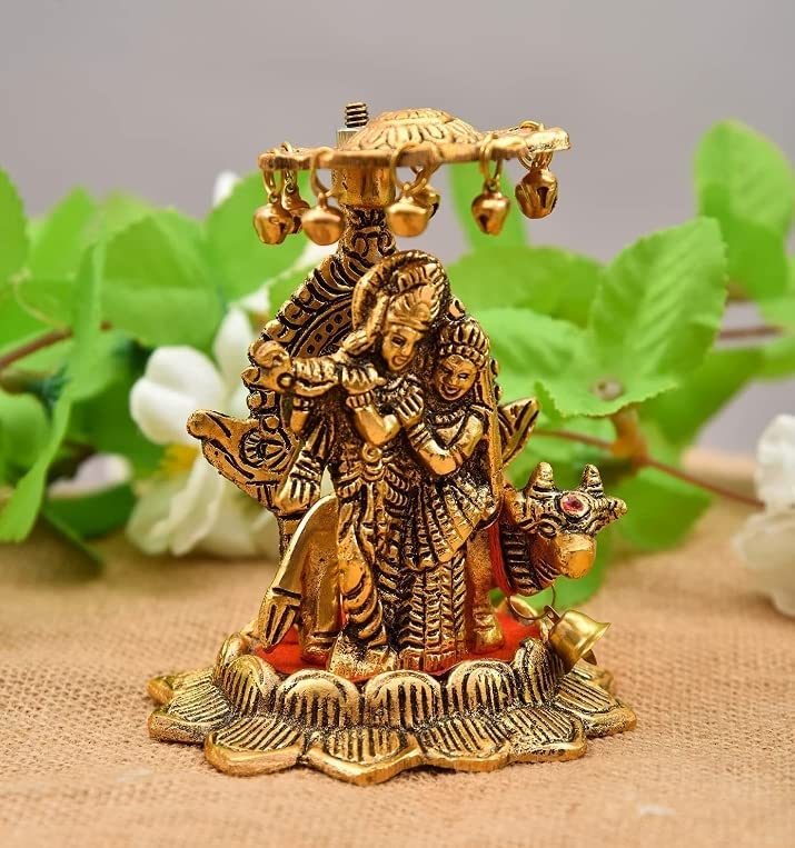 Radha Krishna Cow Idol