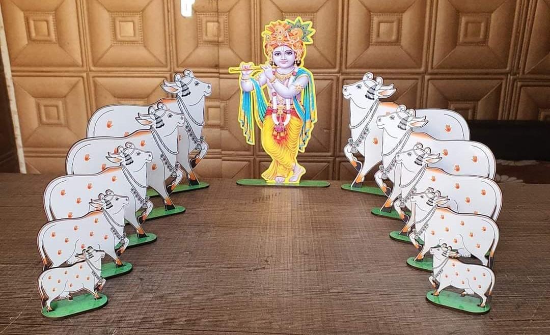 Krishna with Cows set