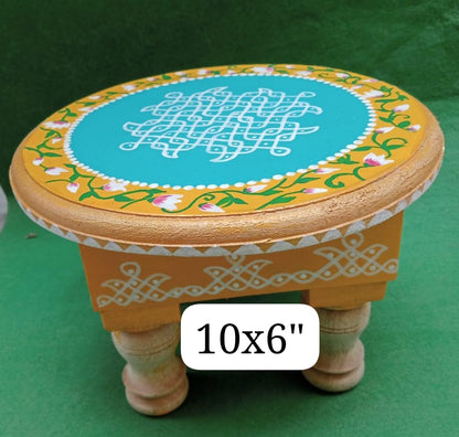 Round Pooja Stool / Chauki