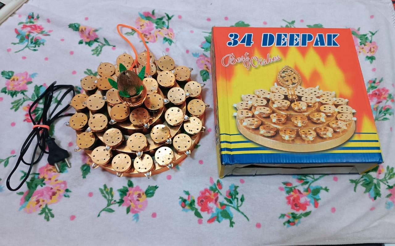 34 Diyas thali