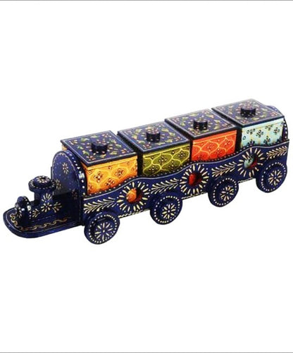 wooden train dryfruit box