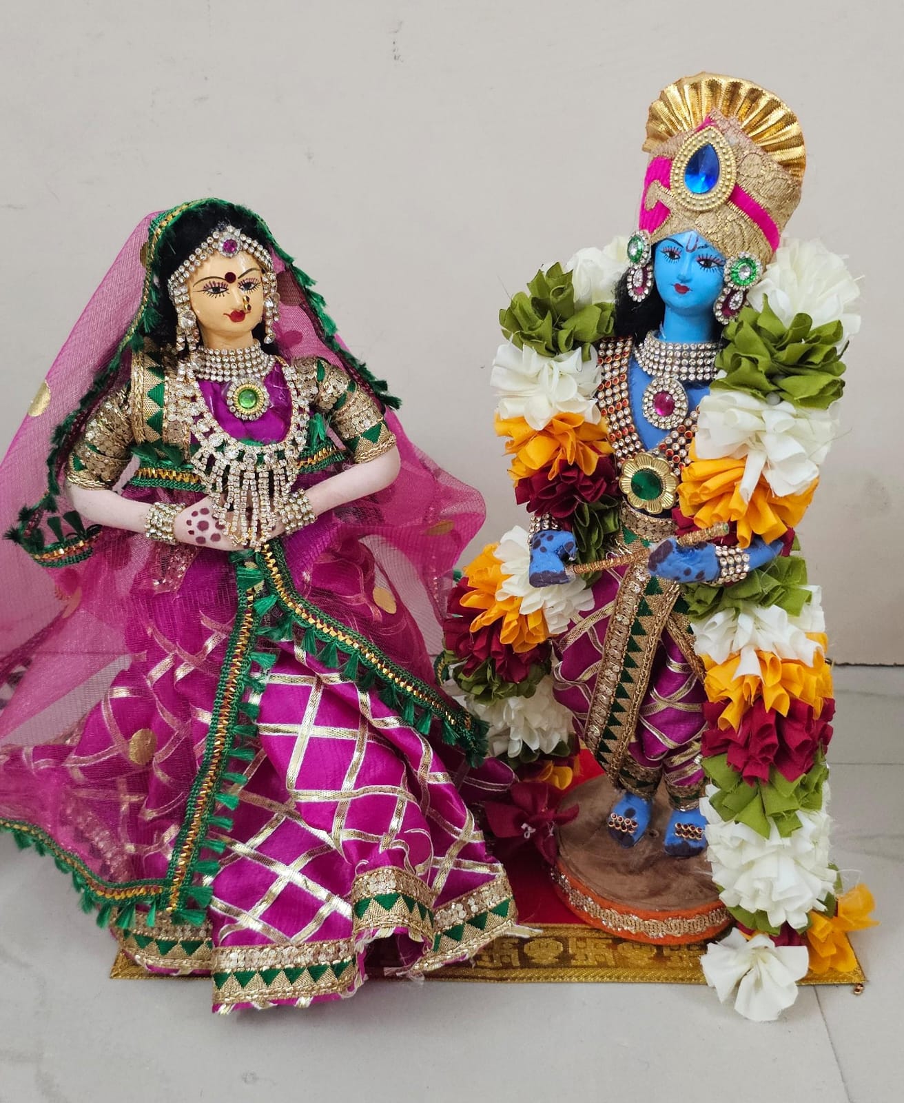 RadhaKrishna fabric dolls