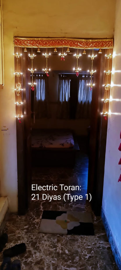 21 Electric Hanging Diya Toran