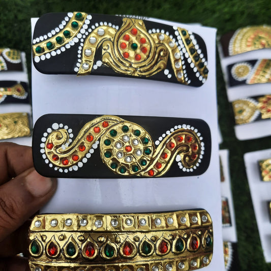 Clips with Tanjore work