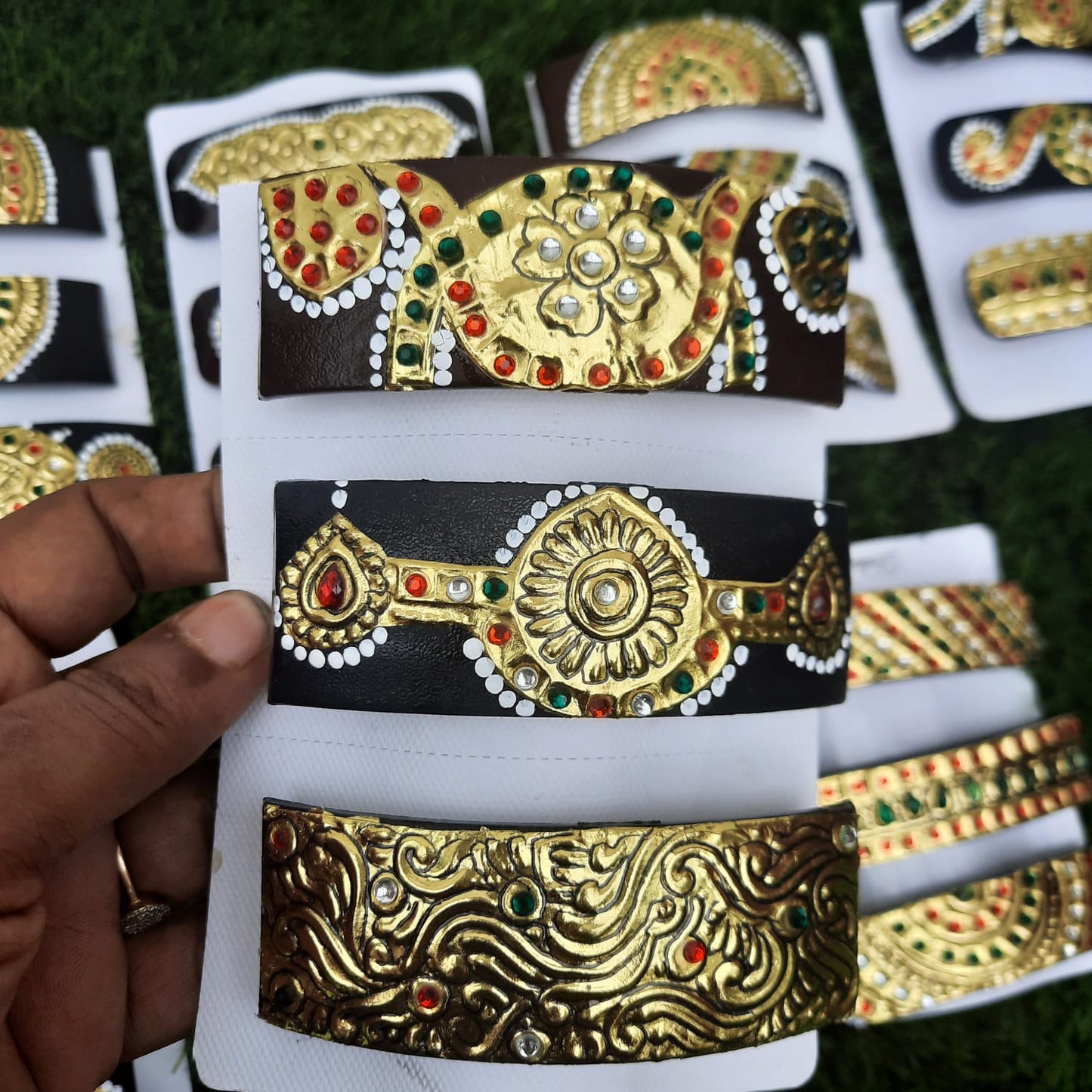 Clips with Tanjore work