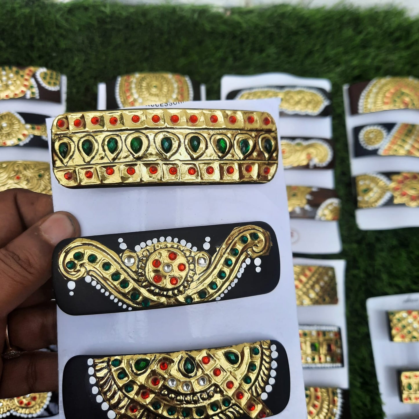 Clips with Tanjore work