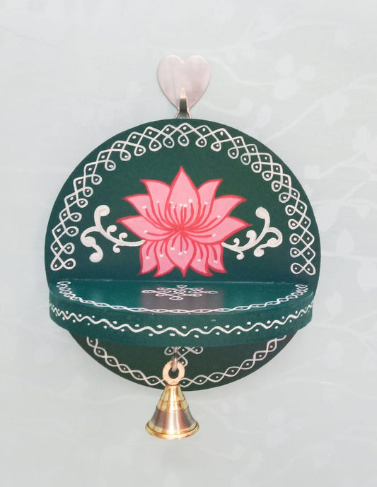 Round Wall Shelf with Bell