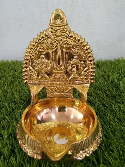 Brass Vaishnava Vilakku Agal Type