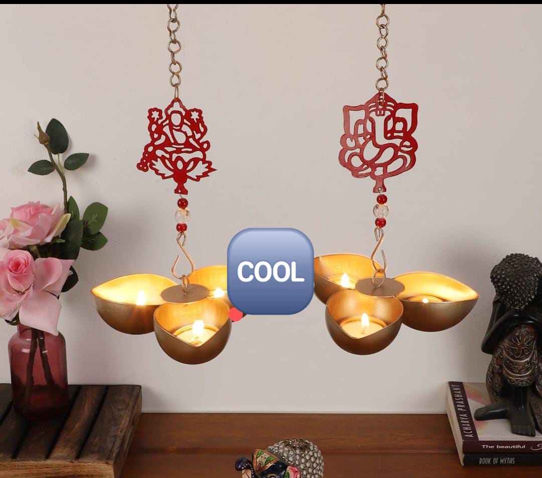 Hanging Laxmi Ganesh Tealight Holder