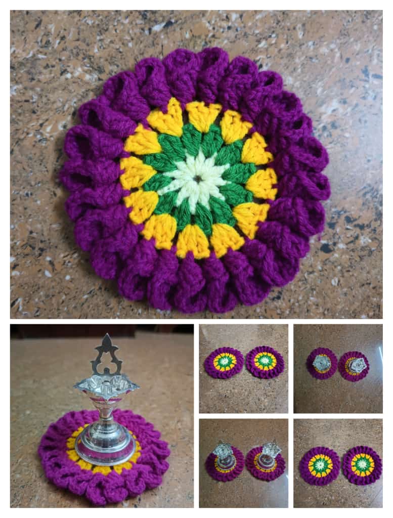 Diya woollen mat