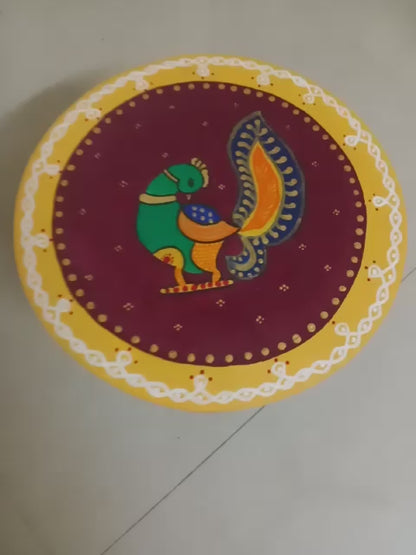 Round pooja stool/chowki