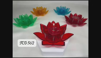 3D Lotus Water Sensor Reflection Diya