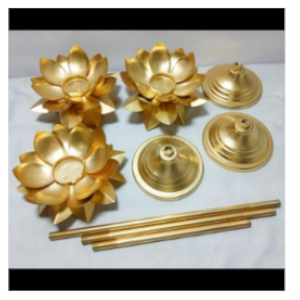 3 Tea light lotus stands