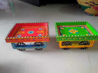 Wooden Hand-painted Cart