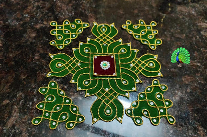 Velvet cloth rangoli