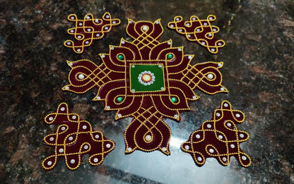 Velvet cloth rangoli