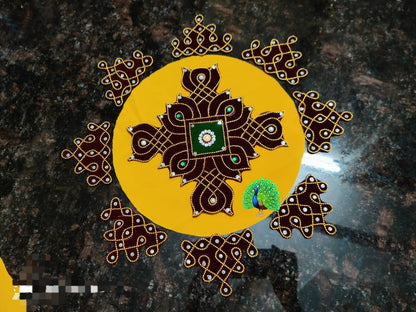 Velvet cloth rangoli