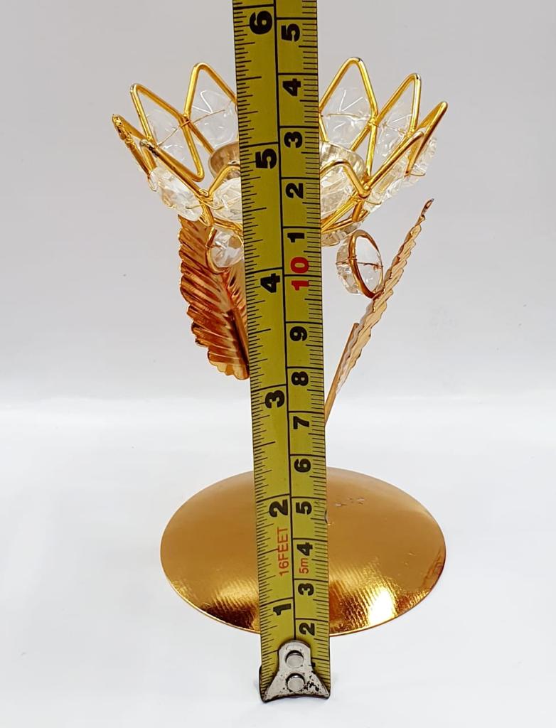 Crystal diya stand