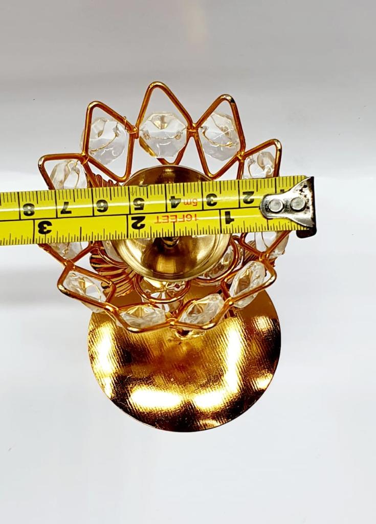 Crystal diya stand