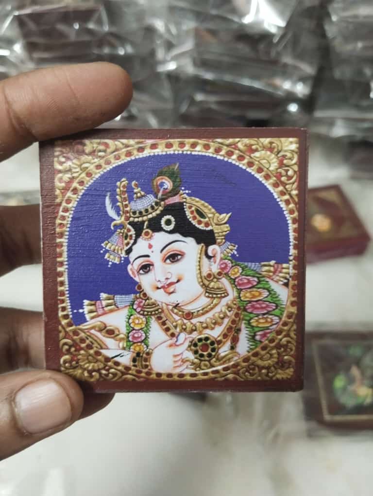 MDF Decoupage kumkum box