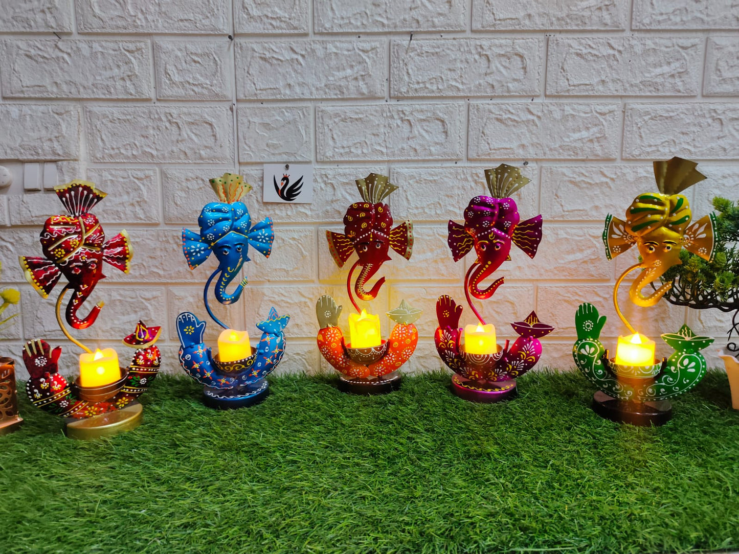 Ganesha tea light holder