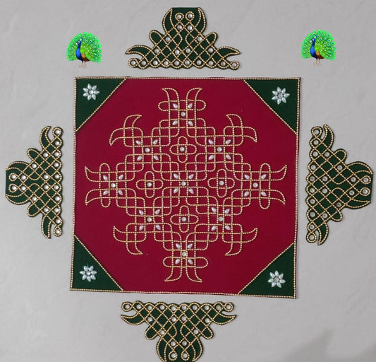 Velvet cloth rangoli