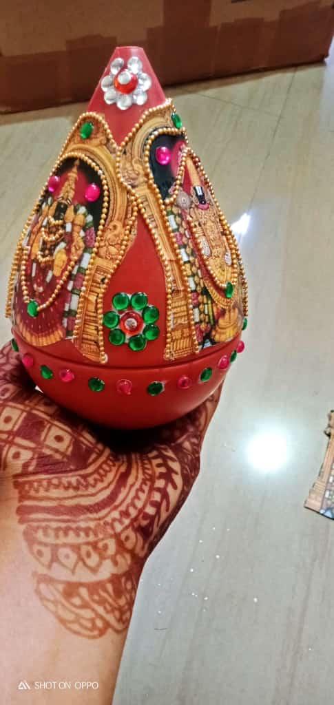 Decorated coconut for Kalash