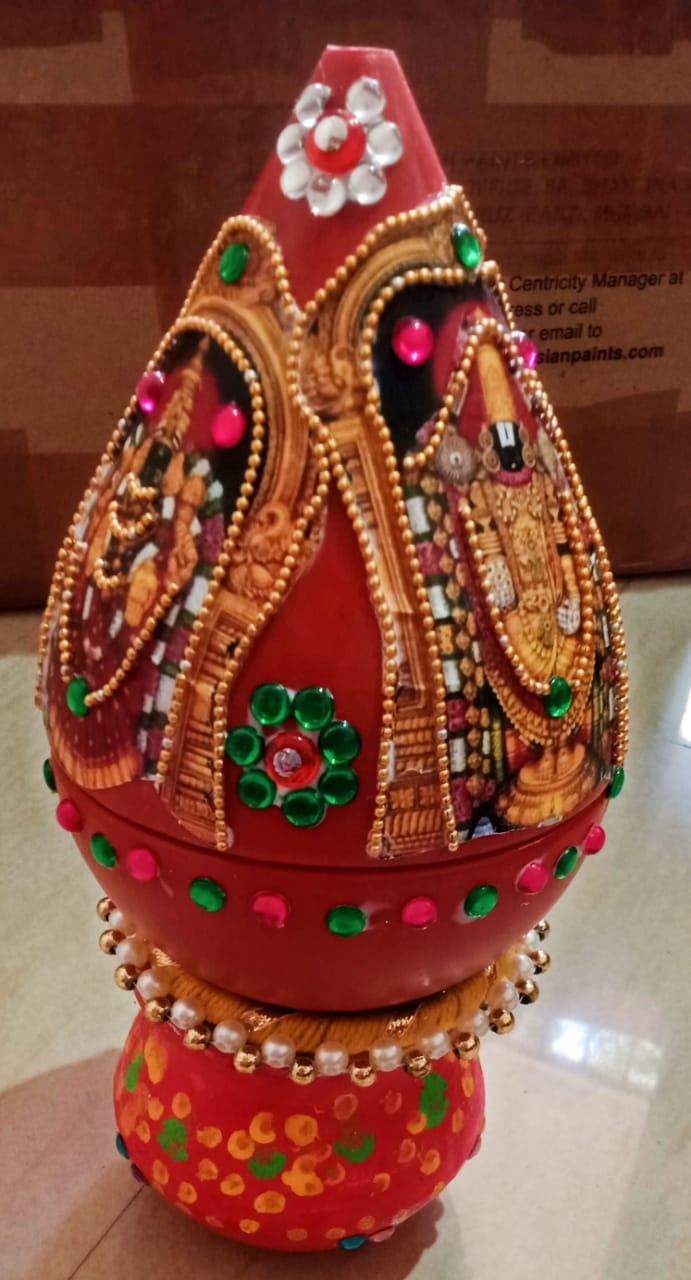 Decorated coconut for Kalash