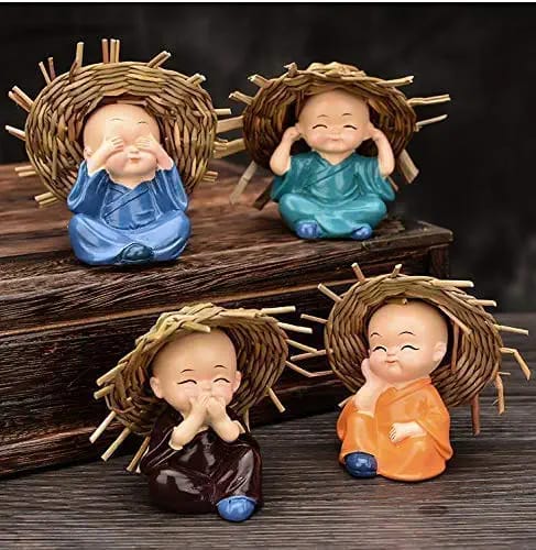 Set of 4 hat monk